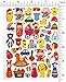 Jazzstick 10-Sheet Vehicle Flower Dinosaur Fun Sticker Value Pack Bulk 03