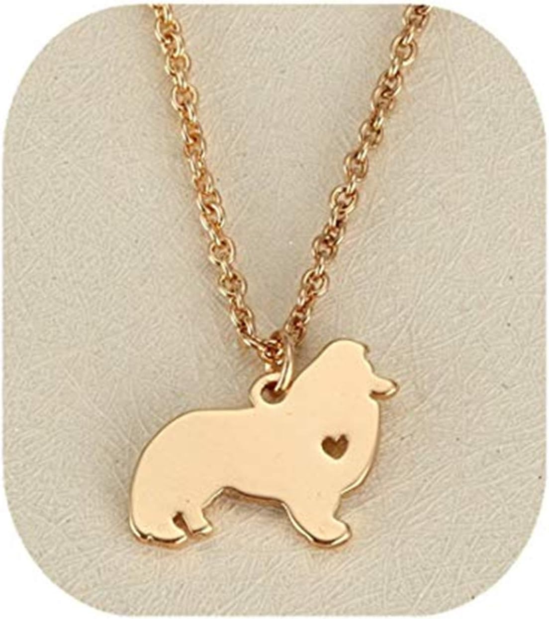 FDGJKGDHLD Shetland Sheepdog Necklace, Sheltie Dog Charm, Collie Jewelry, Sheltie Jewelry, Sheltie Necklace