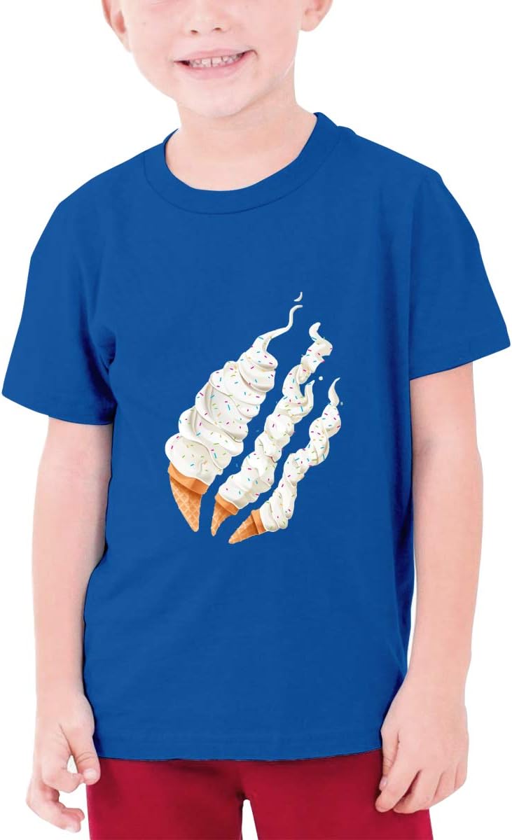 Preston Playz Styles Ice Cream Fire Nation Cotton T-Shirt for Boys and Girls Short Sleeve Tops Tees for Kids