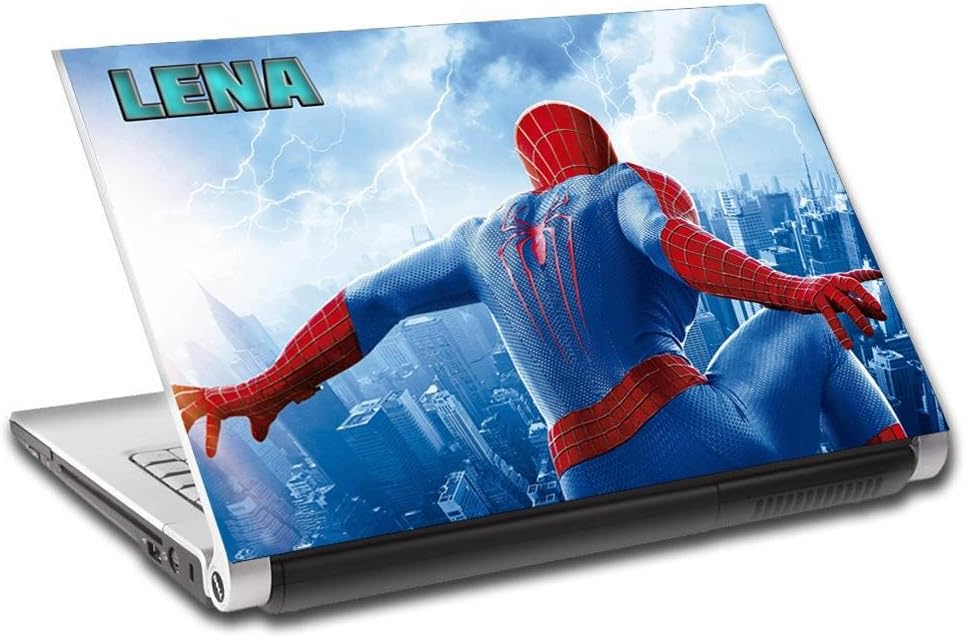 Spider-Man Personalized LAPTOP Skin Decal Vinyl Sticker ANY NAME Marvel L510, 15.6"