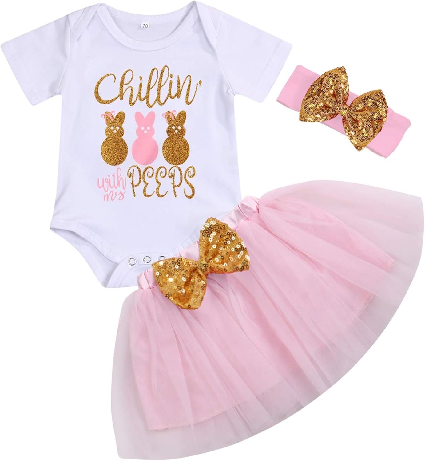 Easter Kids Newborn Infant Baby Girls Dresses Outfit Bunny