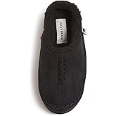 Lucky Brand Boys' Microsuede Clog Slippers with Non-Slip Rubber Sole, Warm Fuzzy Indoor Outdoor House Shoes