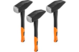 Biugaaufai 3 PCS 3.3 lbs Machinist Engineers Hammer, Blacksmith Hammers, Cross Peen Sheet Metal Hammers with Anti-Slip Handles for Engineers, Blacksmith and More
