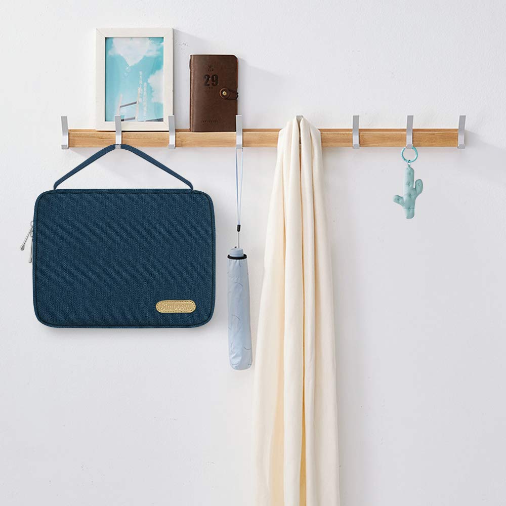 SIMBOOM 40 Watch Bands Storage Bag, Nylon Spill-resistant Watch Band Organizer Bag Carrying Case Travel Watch Straps Carrying Bag Pouch Compatible with Apple Watch Bands, Watch Band Pin, Cable-Blue