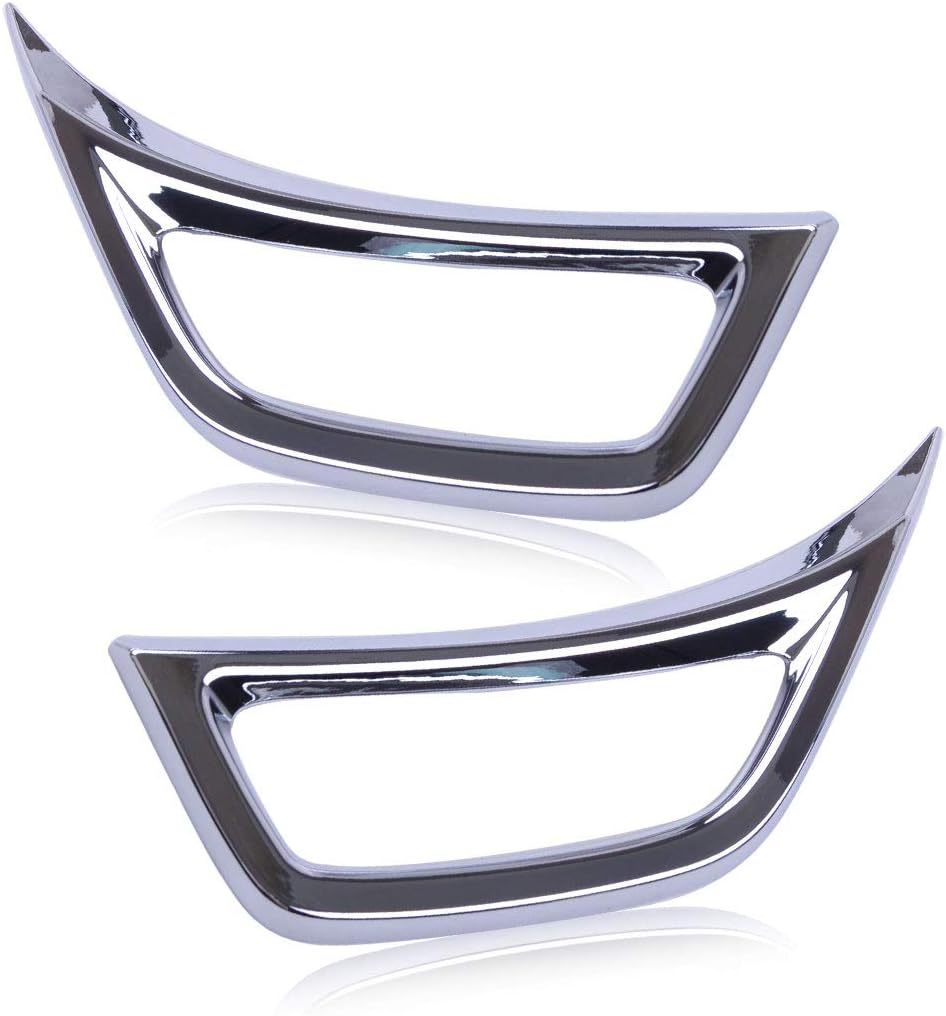 CITALL 2pcs Chrome Plated ABS Car Leaf Plate Air Inlet Trim Cover