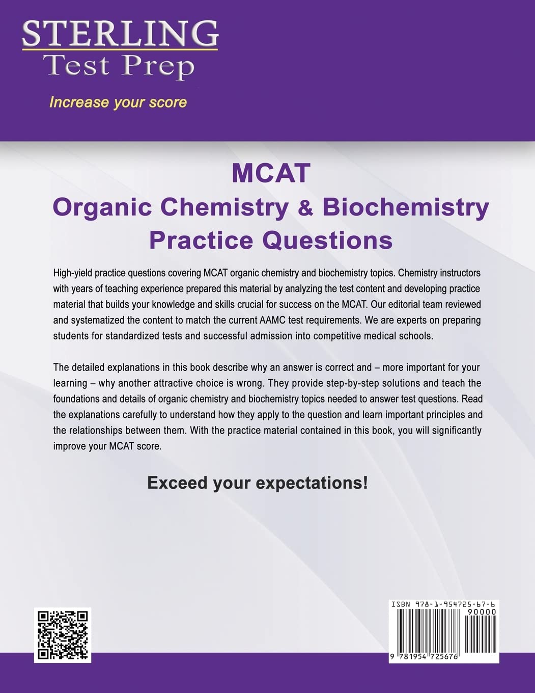 Mua Sterling Test Prep MCAT Organic Chemistry &amp; Biochemistry Practice Questions: High Yield MCAT ...