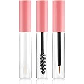 3 Pack 10ml Clear Mascara Tube with Wand, Empty Eyeliner Tube and Lip Gloss Tubes, Premium Eyelash Cream Container Bottle wit