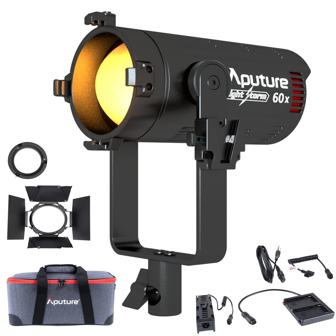 Aputure LS 60X,Aputure 60x 60W Bi-Color Adjustable LED Video Light,Aputure Light Storm V Mount,Built-in 9 Lighting FX
