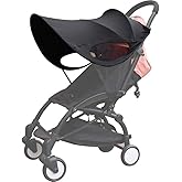 Baby Stroller Sun Shade Sun Protection Shade for Strollers Car Seats Pram Pushchair Buggy Stroller Sunshade Parasol Sun Rain Shades Canopy Cover Awning Anti-UV Toddlers Strollers Canopy Sunshade