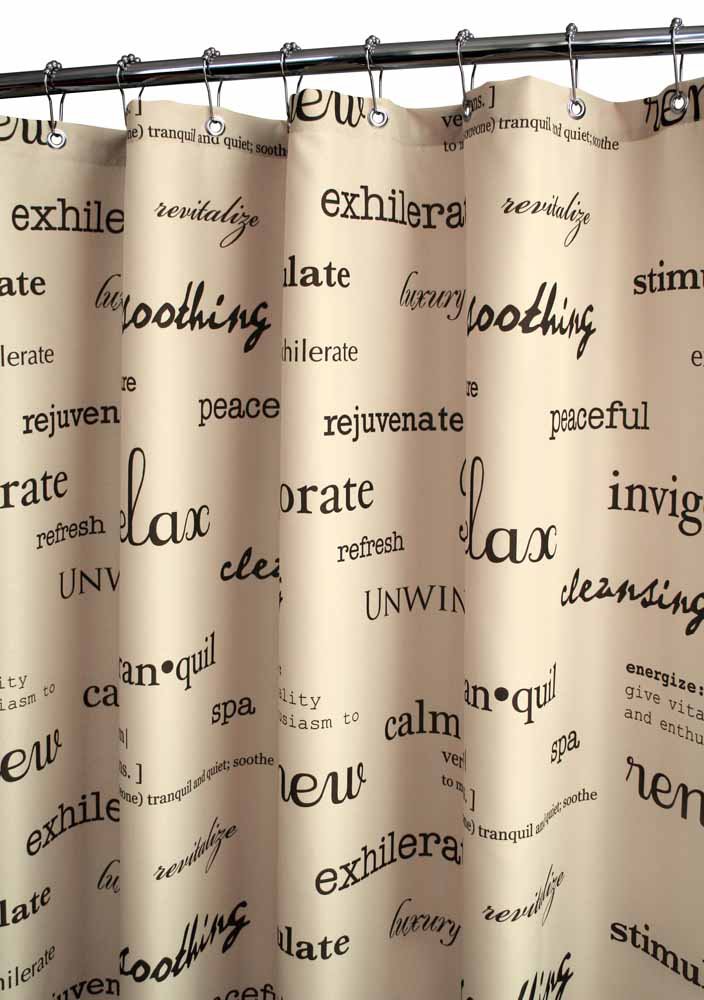 Park B Smith Resort Watershed Shower Curtain Stone Chocolate