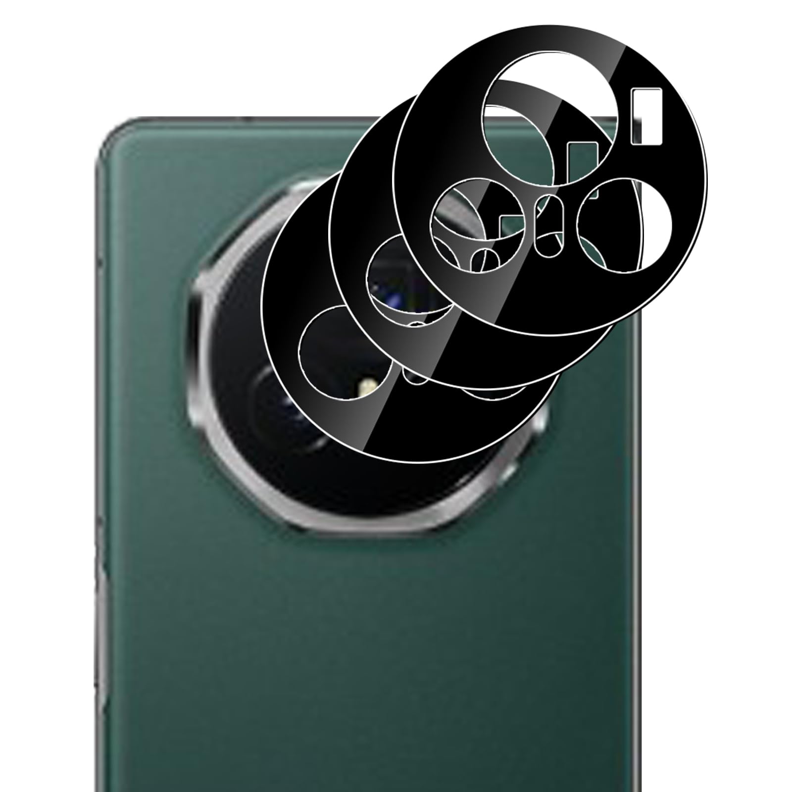 KUSINHOKA 3 Packs Camera Lens Protector for Honor Magic V3 5G,Scratch Resistant,Scratch Resistant,Ultra HD Clear 9H Glass Camera Lens Protector for Honor Magic V3 5G，Transparent