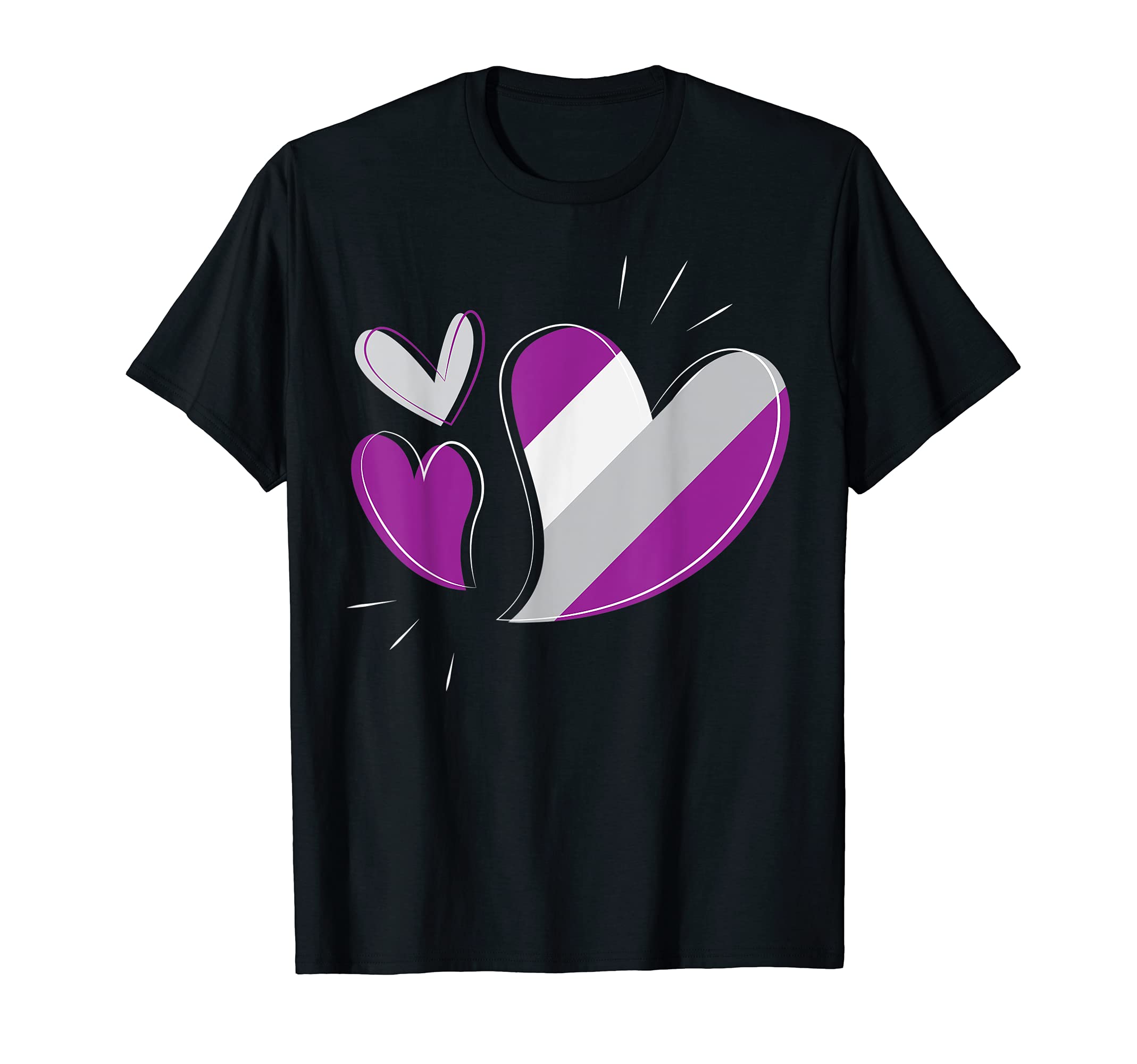 Asexual Flag Ace Pride Asexuality Gift Demi Heart Asexual T-Shirt