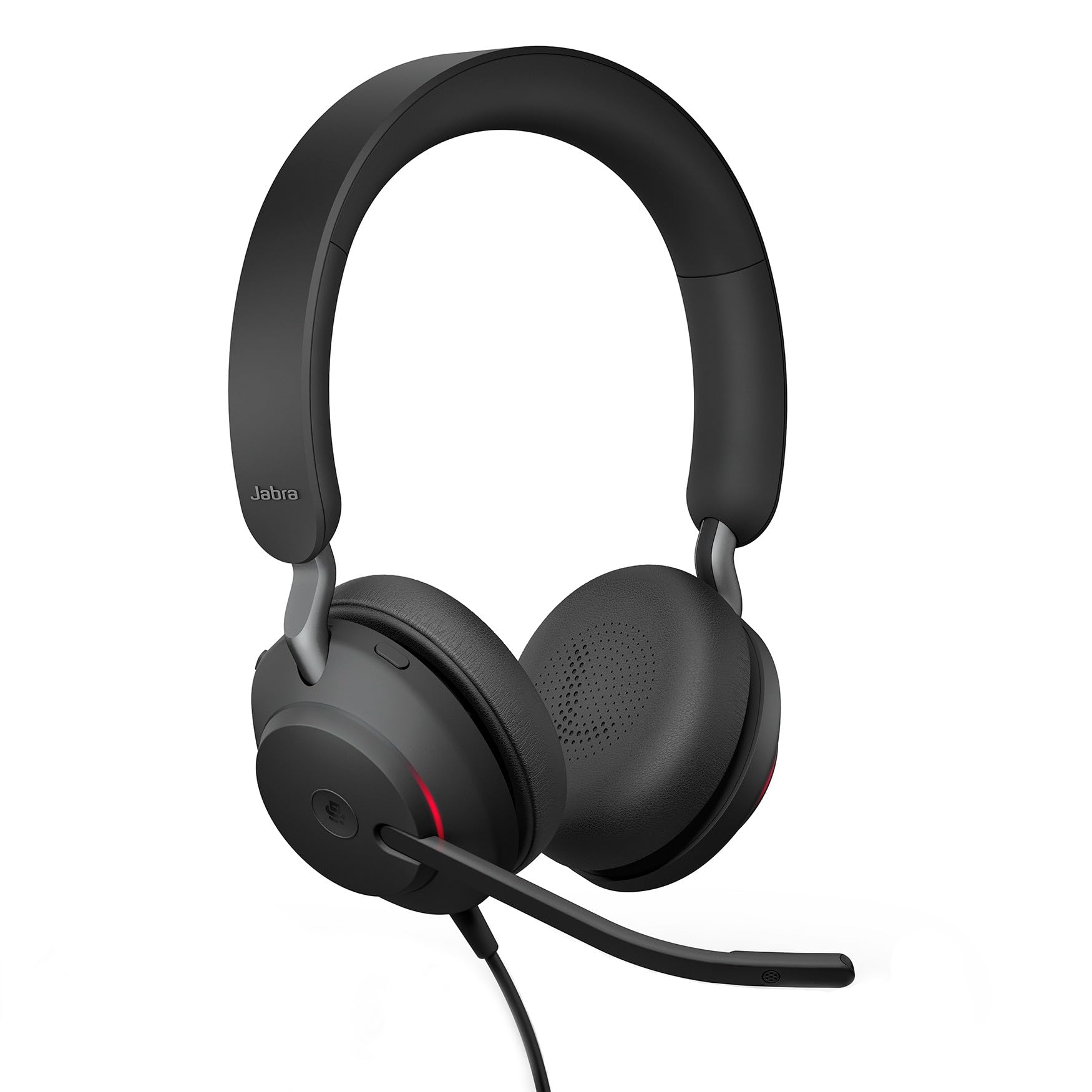 Jabra Evolve2 40 SE Wired Noise-Cancelling Stereo Headset With 3-Microphone Call Technology and USB-A Cable - MS Teams Certified, Works with All Other Platforms - Black