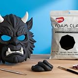 BOHS Black Modeling Foam Clay 1.1 Lbs Air Dry Squishy Soft Craft Clay view 3