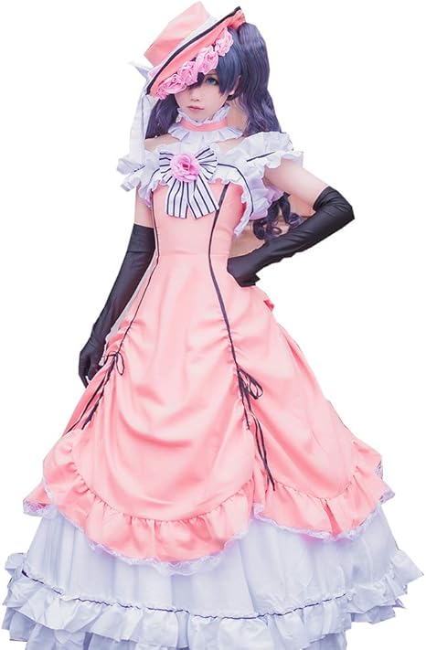 Amazon 黒執事 Black Butler シエル ファントムハイヴ 女装 ドレス 洋装 コスプレ衣装 コスプレ ワンピース ドレス Cosplay コスチューム コスプレ 仮装 通販