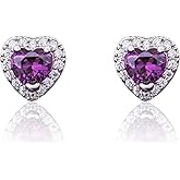 Love Heart Stud Earring Sparkling Zircon Gold Plated Crystal Jewelry Gifts For Women