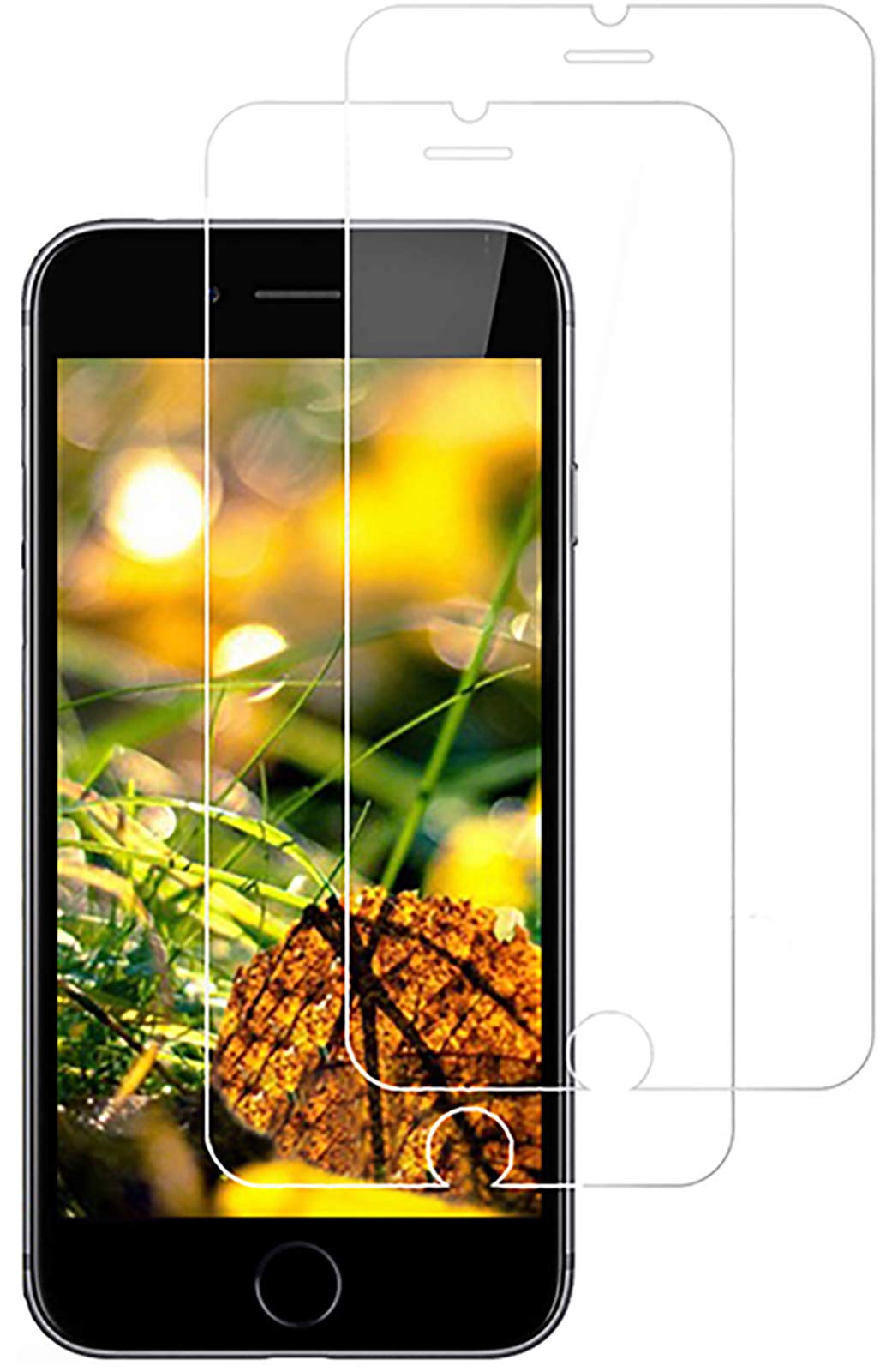 AntilaTech Pack of 2 Tempered Glass Screen Protectors Compatible with iPhone SE2 / SE 2020/8 / 7/6 / 6s - Precision Engineered, Case Friendly, Touch Sensitive and Bubble Free Installation