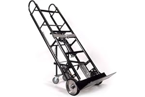 US Cargo Control Appliance Dolly Heavy Duty with Stair Climber & Kickback Wheels, 1,200 LBS Capacity, Industrial Appliance Hand Truck with Single Auto Recoil Strap System, Heavy Duty Steel Hand Truck