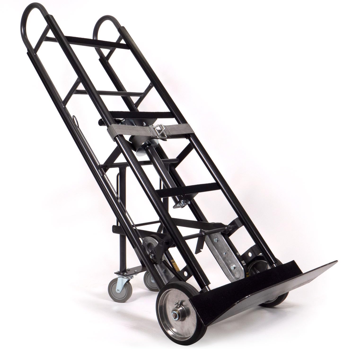Photo 1 of **SELLING FOR PARTS. MAJOR DAMAGE TO ONE WHEEL**US Cargo Control Appliance Dolly Heavy Duty with Stair Climber & Kickback Wheels, 1,200 LBS Capacity, Industrial Appliance Hand Truck with Single Auto Recoil Strap System, Heavy Duty Steel Hand Truck