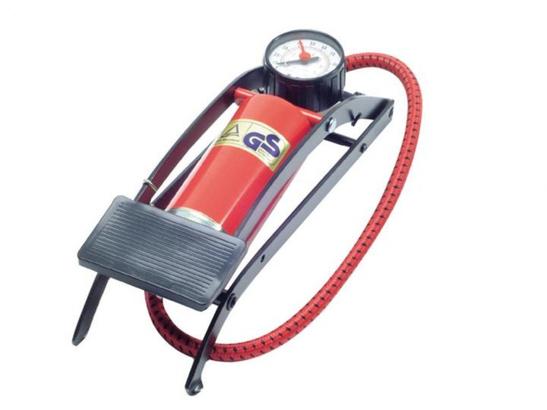 Polco Single Barrel Foot Pump with Gauge