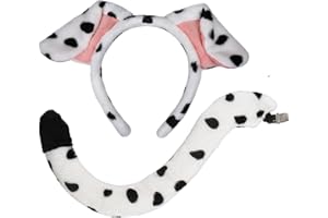 CHEU Dalmatian headband with dog ears and tail for halloween play