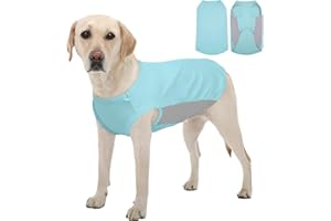 Kuoser Cooling Dog Shirt, Sun Protection Puppy T-Shirts Breathable Pet Summer Vest, Quick Dry Dog Summer Clothes for Large Do