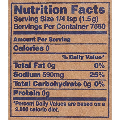 Morton Table Salt, Non Iodized Salt, 25 Pound