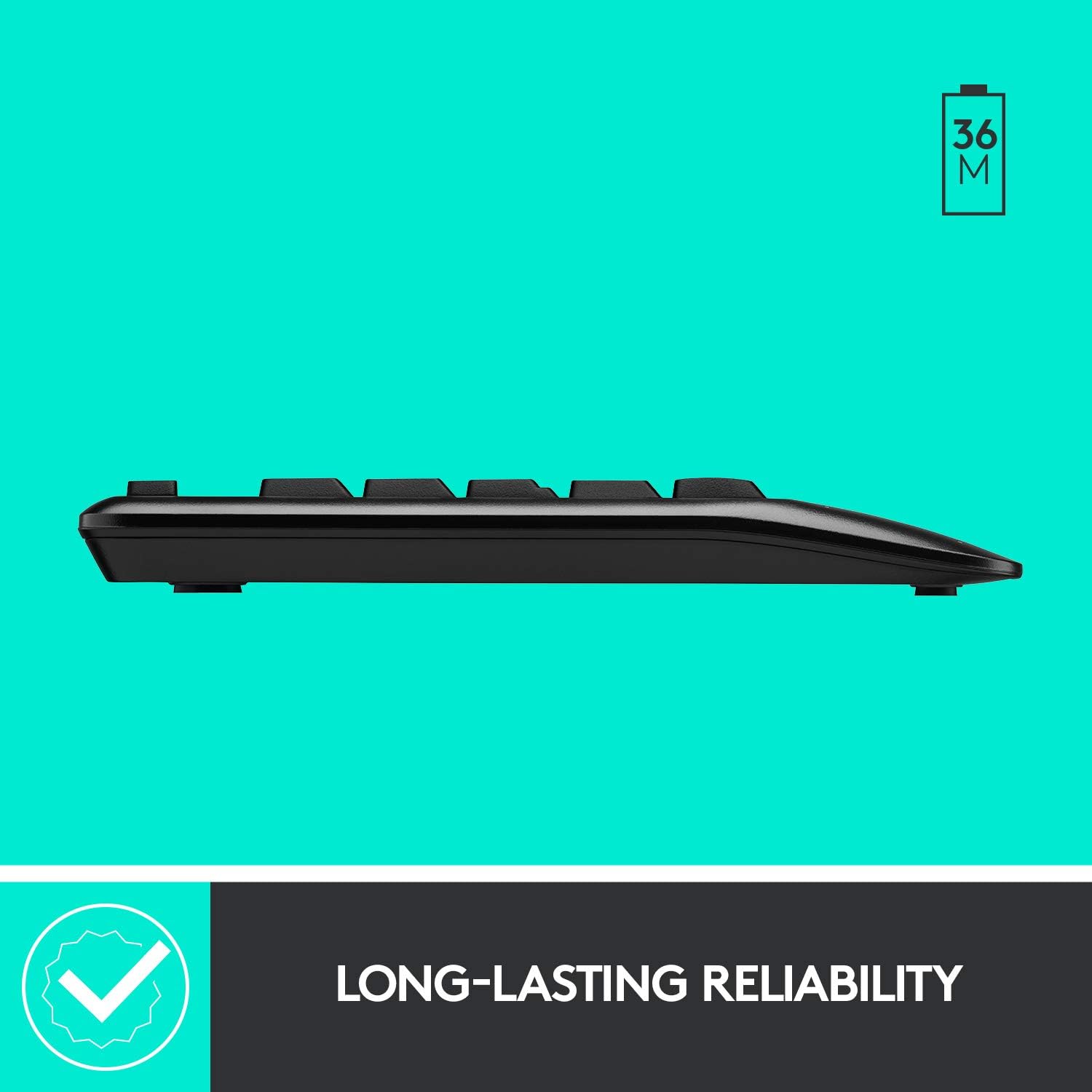 Logitech MK345 Wireless Combo Full-Sized Keyboard with Palm Rest and Comfortable Right-Handed Mouse - Black: Computers & Accessories