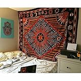 Popular Handicrafts Zodiac Mandala Tapestry Celestial Wall Decor Burning Sun Tapestries Indian College Dorm Hanging Bohemian Hippy Hippie Gypsy tapestry230x215cms