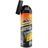 Armor All Carpet and Upholstery Cleaner Spray for Tough Stains, 22 Fl Oz | Includes removable scrub brush and New Car Scent; helps eliminate pet, food and smoke odors in car interiors