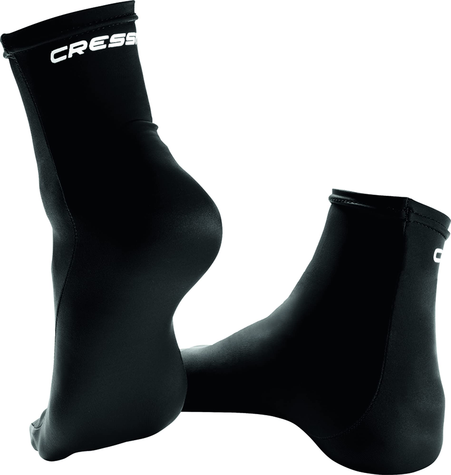 Cressi Unisex Adult Fins Sock Ultra Stretch Socks - Black/Black, L/XL