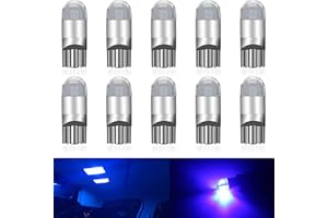 UNXMRFF 194 LED Bulbs Blue, T10 W5W 2825 168 LED Bulbs 3030 Chips 194 Bulb Replacement for 12V Car License Plate Light, Dome Map Light, Dash light, Side Marker Light, Courtesy Light Bulbs, Pack of 10