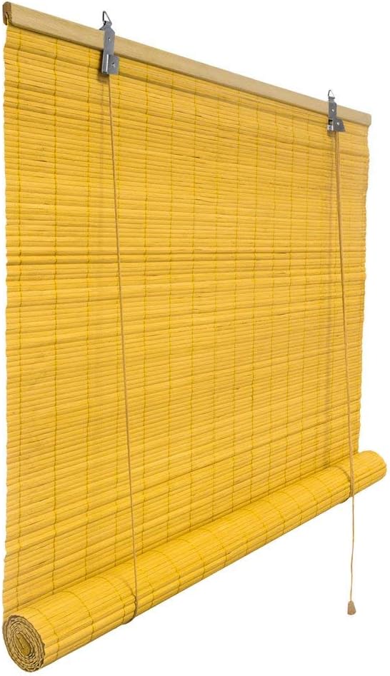 Victoria M. Klemmfix Bamboo Roller Blind 110 x 220 cm in Bamboo Colour - Without Drilling with Klemmfix Technology