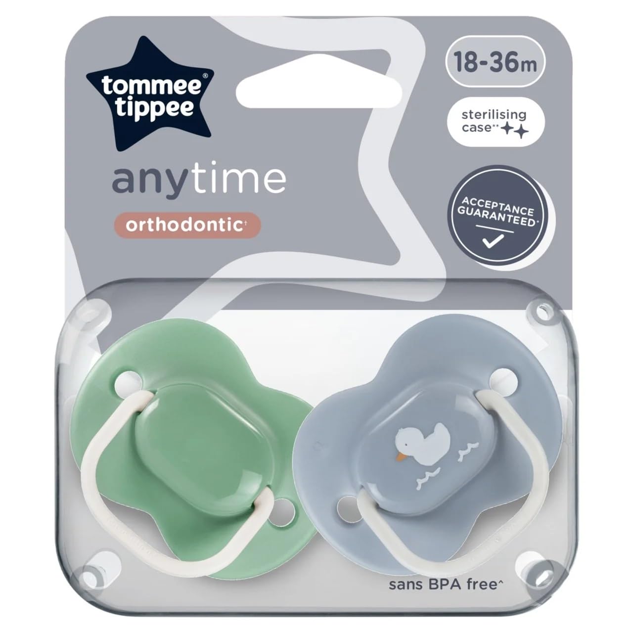 Tommee Tippee 2 Anytime Pacifiers 18-36 Months