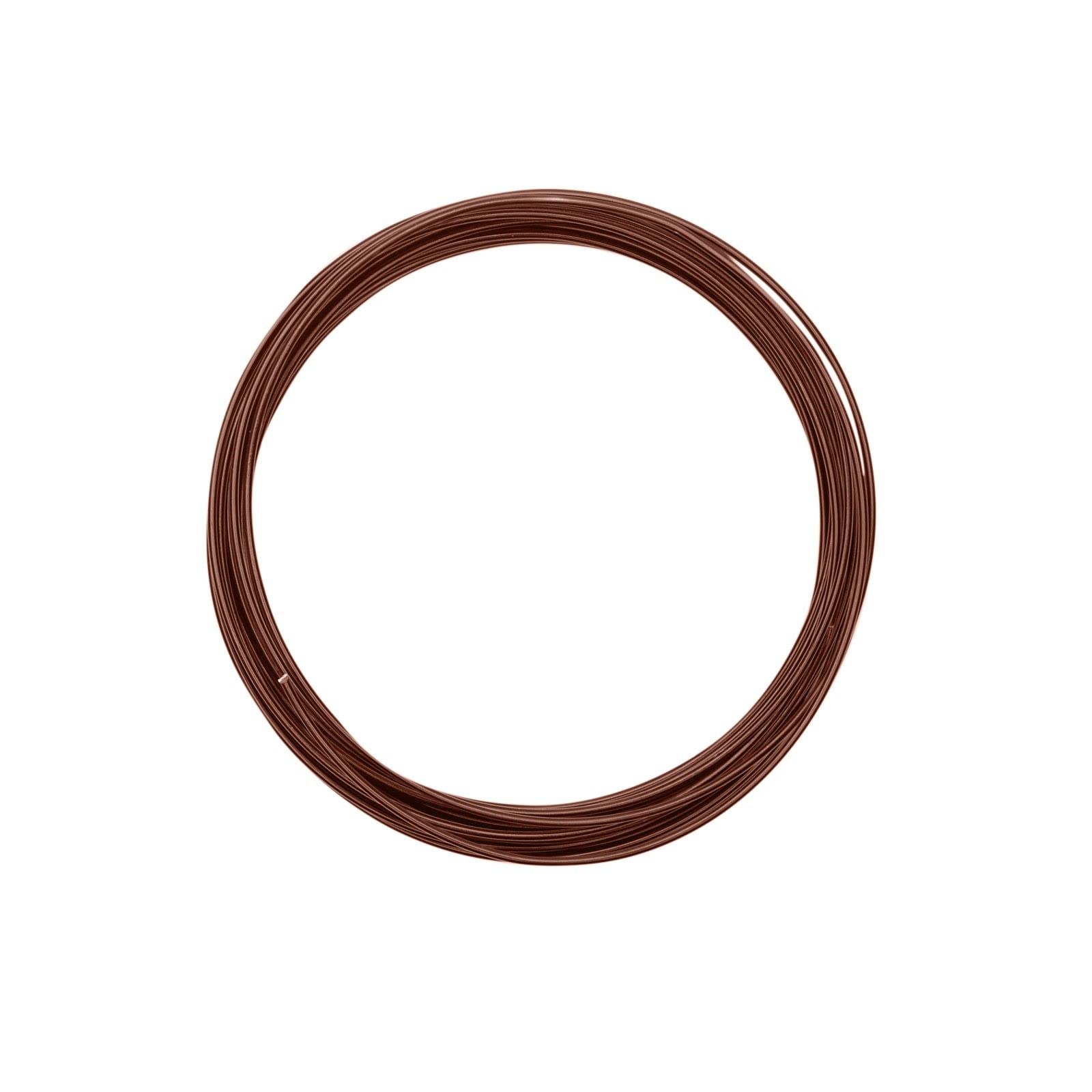 Vaessen Creative Aluminium Craft Wire 16.4 ft (5 m) x 0.06" (1.5 mm) Chocolate (Brown) - Flexible Metallic Wire for Crafting, Flower Arranging, Jewellery Making and Modelling