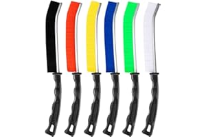 WDRIGE 6Pcs Crevice Cleaning Brushes for Household Use, Grout Cleaner Brush, Hard Bristle Groove, Gap Cleaning Tool, Suitable for Hard-to-Reach Regional Spaces