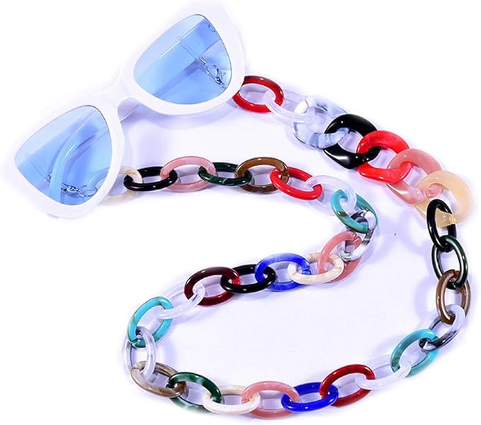 Large Acrylic Geometric Glasses Chain for Women Fashion Glasses Hanging