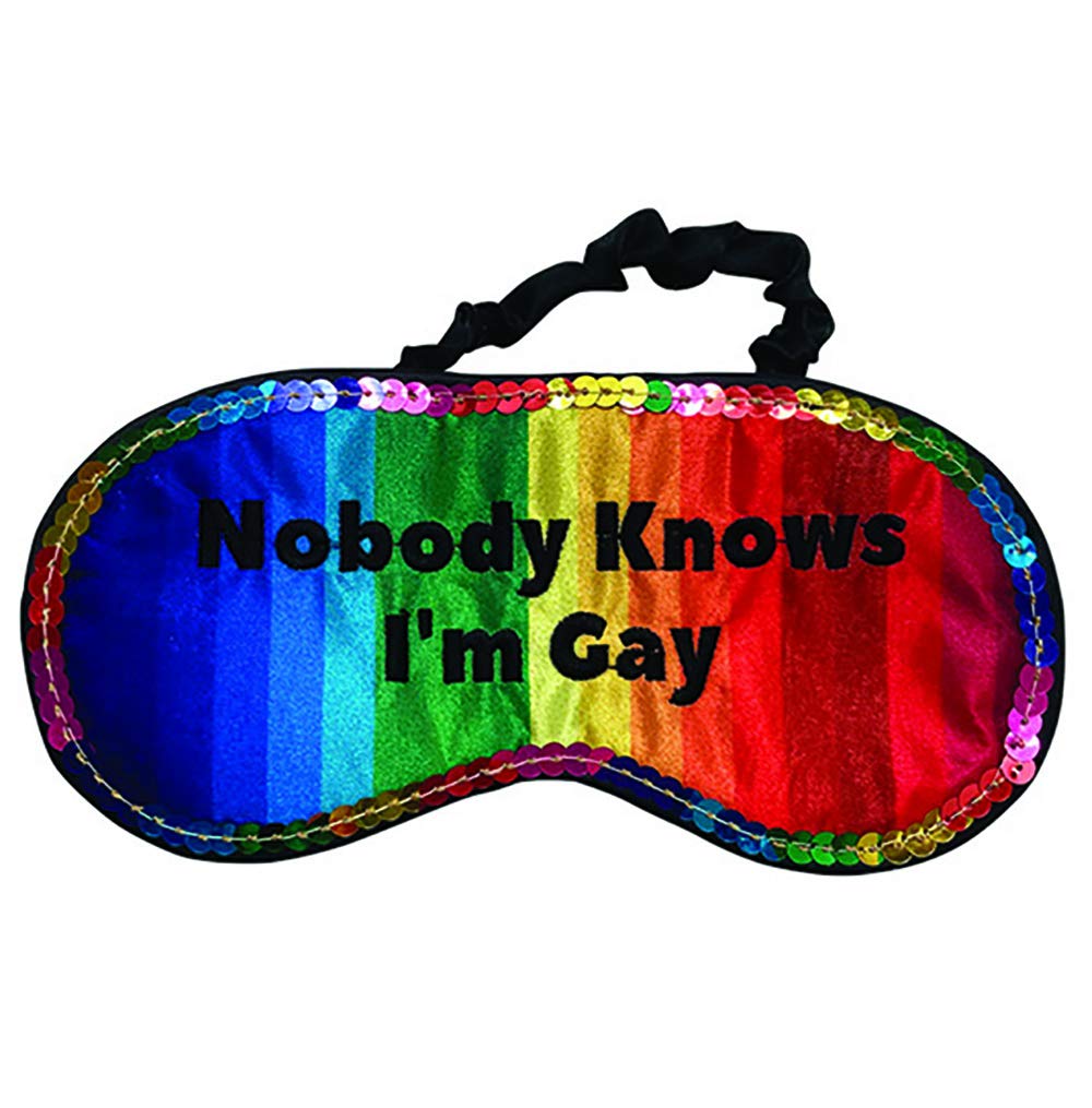 Deezee Nobody Knows I’m Gay Sleeping Eyemask, Red,One Size