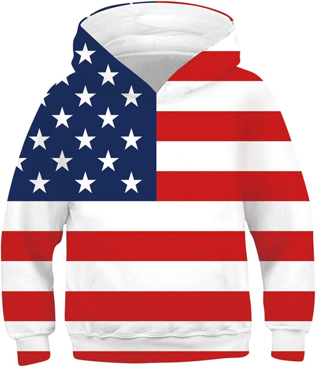 UNICOMIDEA Kids Hoodies Pullover 3D Sweatshirt Jumpers for Boys Girls 6-16 Years Old: Clothing
