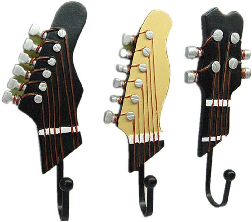 WallMounted Hangers Retro Style Guitar Neck Shape Hooks
