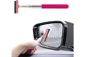 Mearo Car Rearview Mirror Wiper Telescopic Auto Mirror Squeegee Cleaner, Retractable Rear-View Mirror Wiper, Telescopic 98cm 