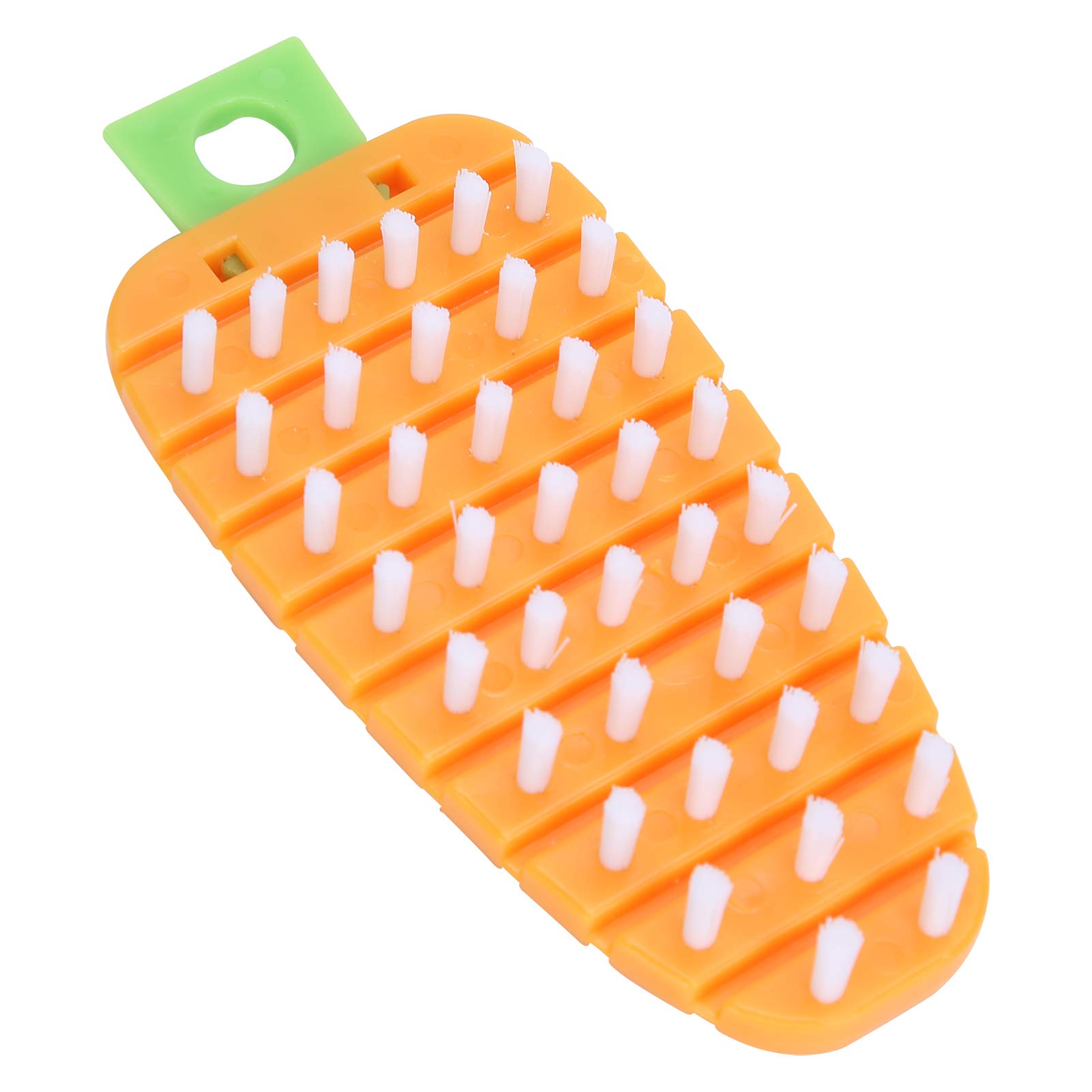 Vegetable Brush Carrot Shape Fruit Vegetable Scrubber Kitchen Cleaning Brush Tool (Orange)