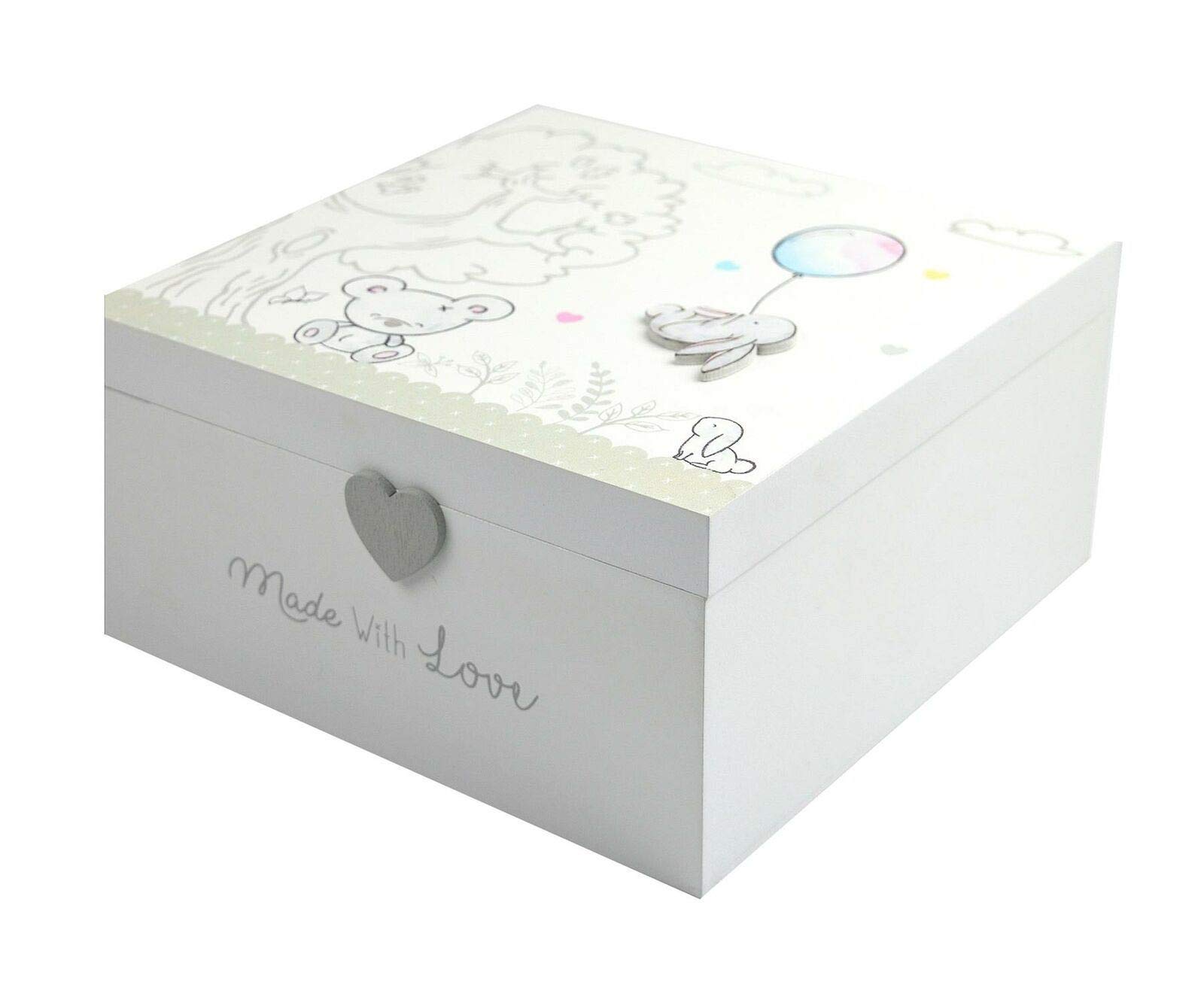 Hugs & Kisses - Wooden Memories Keepsake Box