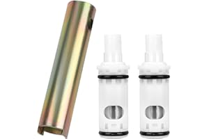 Fukaisu 3pcs Faucet Replacement Cartridge for Moen, Stainless Steel Cartridge Replacement Parts Compatible with Moen 1224 Dou