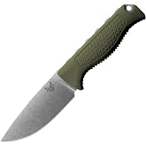 Benchmade Steep Country Hunting Knife, S30V Steel Blade (15006-01) | Dark Olive Santoprene handle, Drop-Point blade