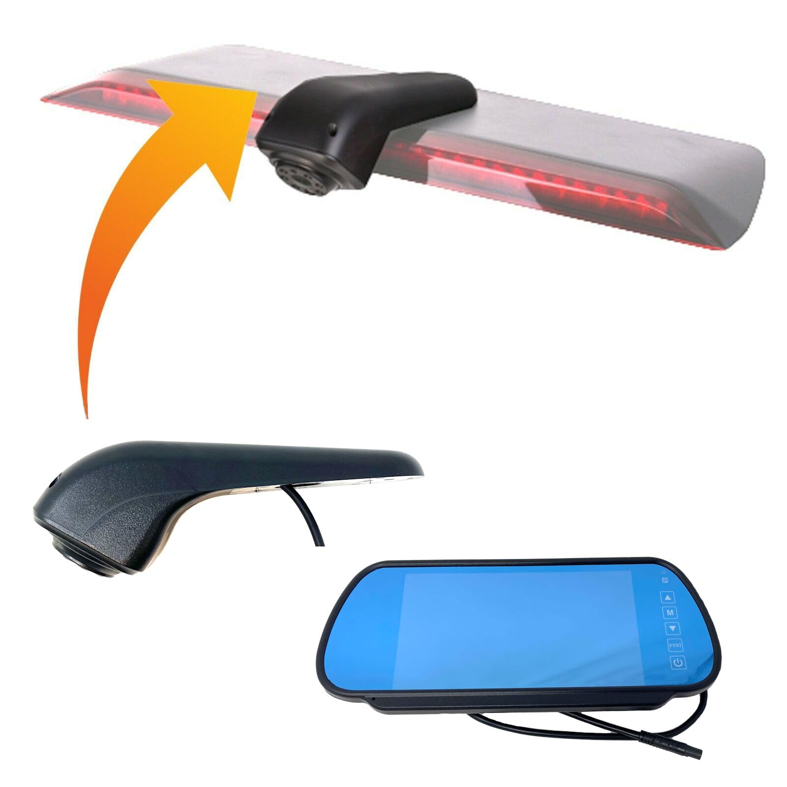 Dolphin Automotive Brake Light Reversing Camera Rooftop Overhang For Volkswagen VW Crafter Van 2017 Onwards