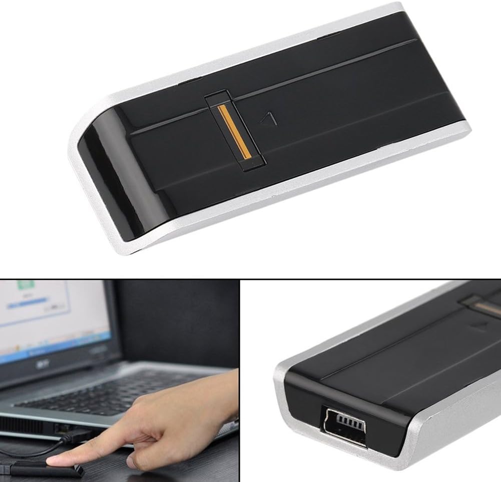 Milnnare Biometric USB Fingerprint Reader Security Computer Password Lock for PC - Black