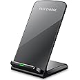 Fast Wireless Charger Stand for Samsung Galaxy S25 S24 S23 S22 Ultra/S21/Note 20/S20/S10+/S10e/S9/ S8+/S7 Edge Note 9/8 Qi Charging Dock for iPhone 16 15 14 13 12 11 Pro Max Mini Xs Xr 8 Plus SE