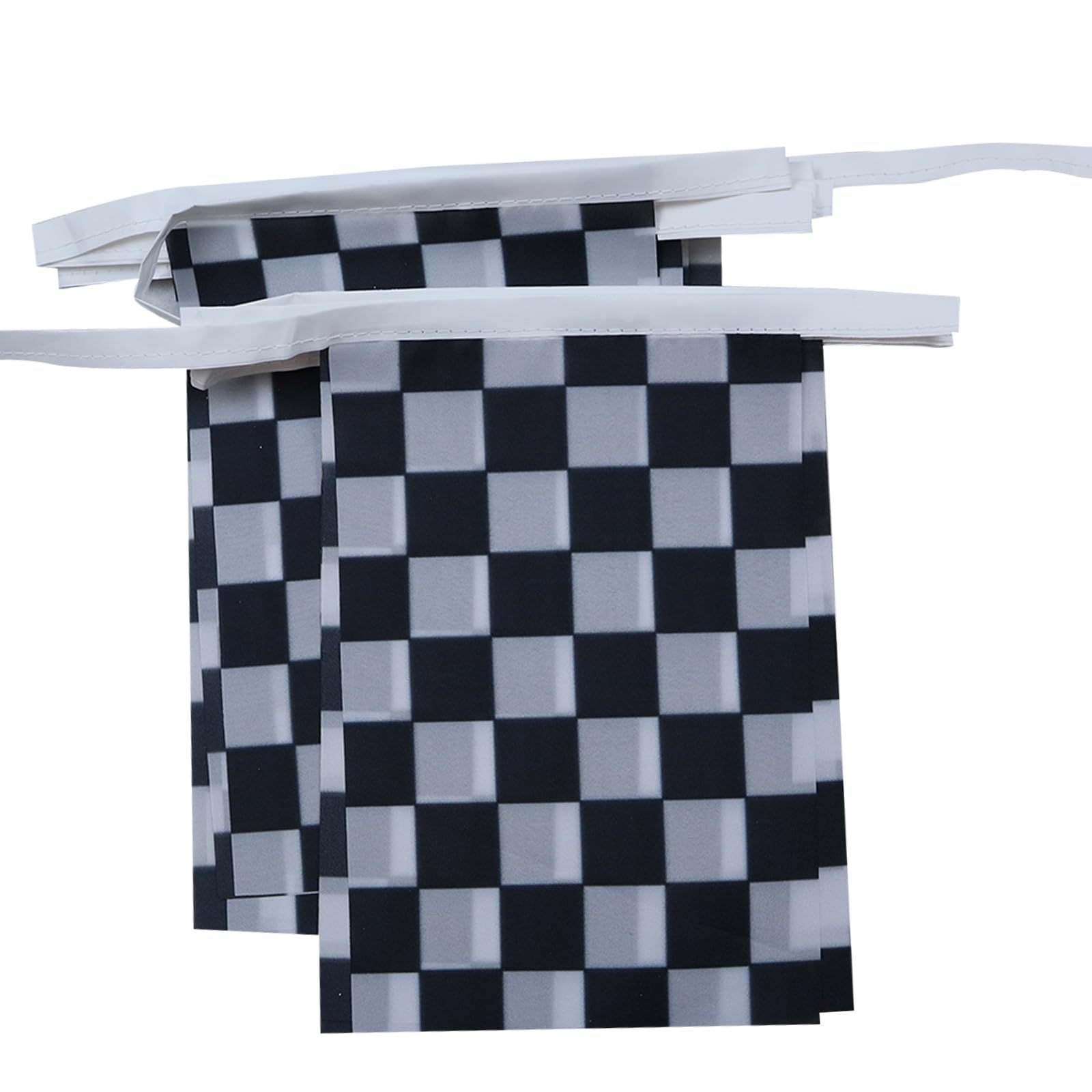 AZ FLAG Checkered Black and white Bunting Flag, 20 Ft Garland 20 Small Car race Flags 8'' x 6'', 100% Polyester String Pennant, 6 meters — image 1