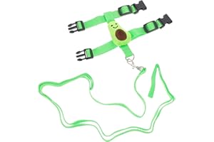 BUGUUYO 1 Set Rabbit Leash Hedgehog Avocado Leash Mini Pig Harness Ferret Walking Vest Bunny Harness and Leash for Rabbits Rabbit Harness kit Bunny Harness Large Polyester pet Hamster